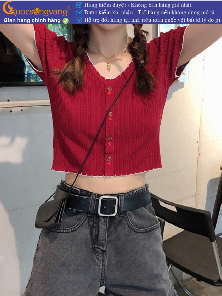 Áo crop top nữ áo kiểu nữ ngắn GLA314