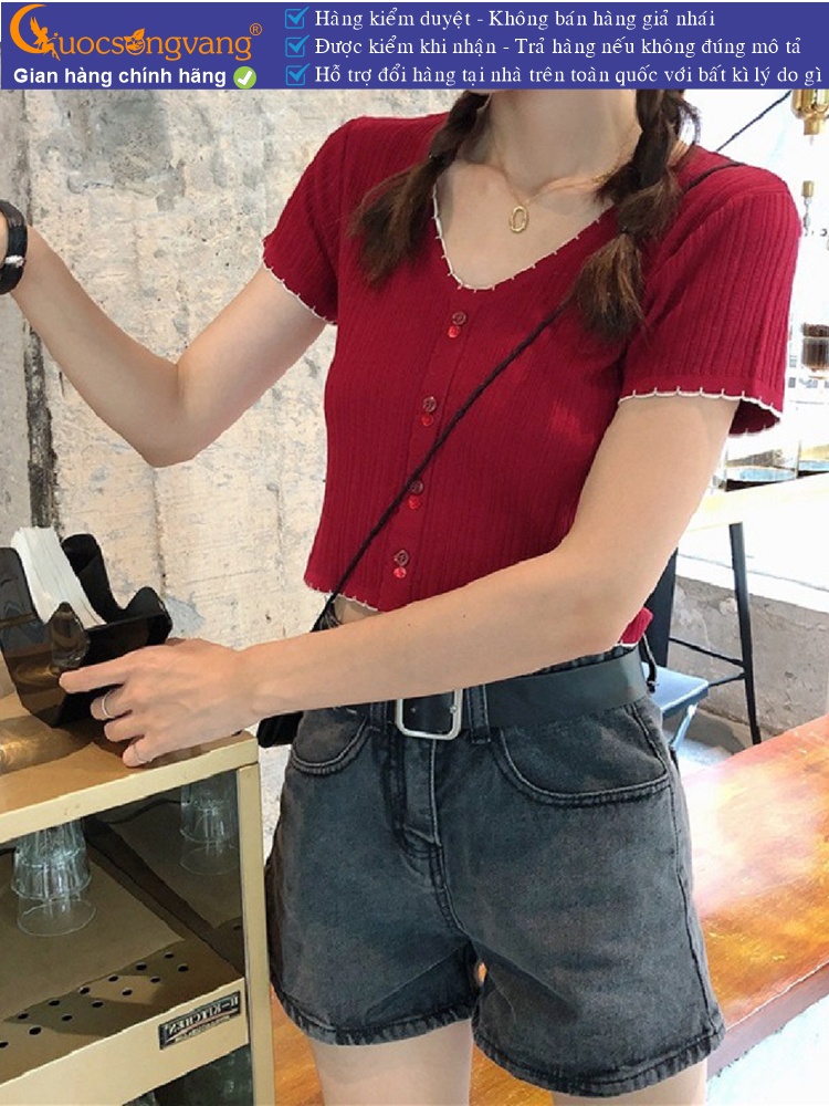 Áo crop top nữ áo kiểu nữ ngắn GLA314