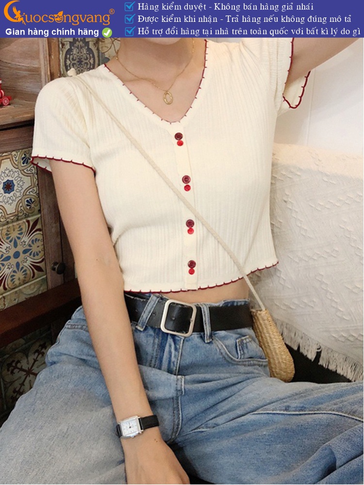 Áo crop top nữ áo kiểu nữ ngắn GLA314