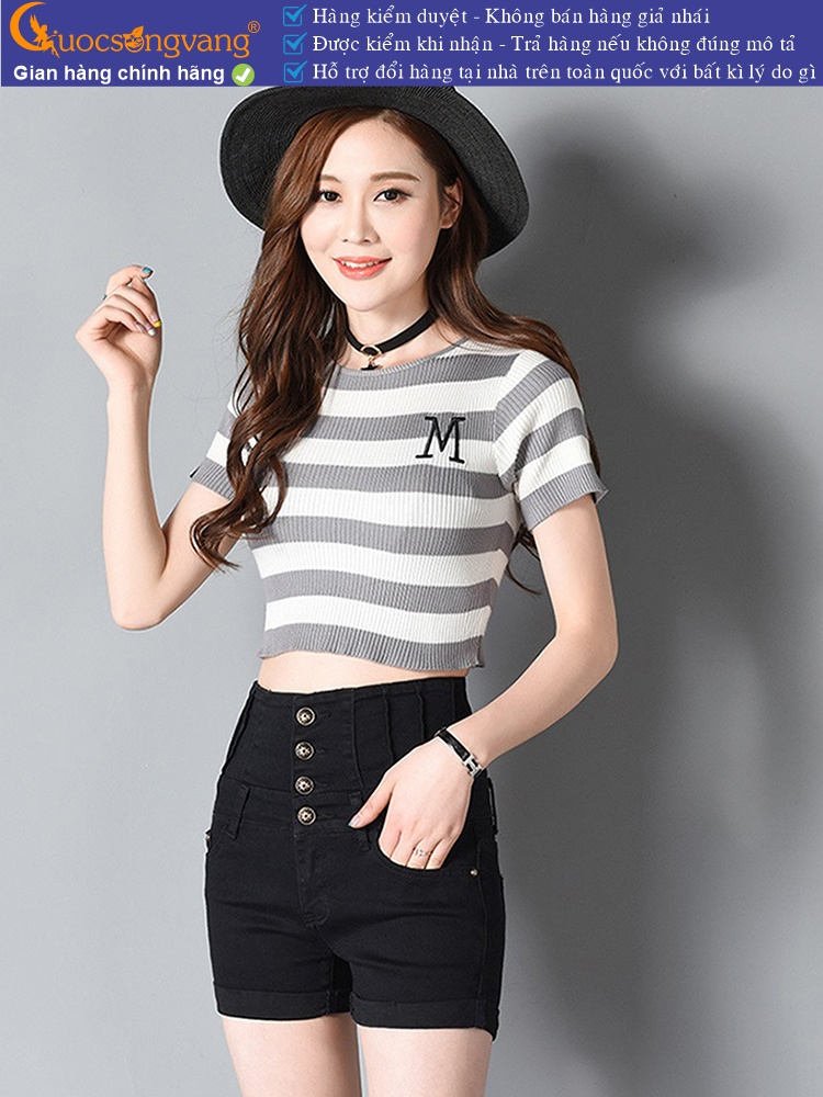 Quần short nữ lưng cao dáng ôm GLQ066