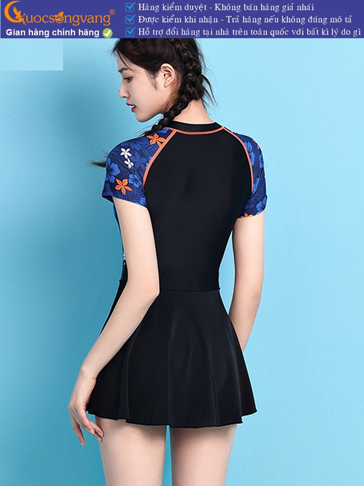 Bộ đồ bơi thể thao nữ bộ đồ đi biển nữ ngắn tay GLSWIM110