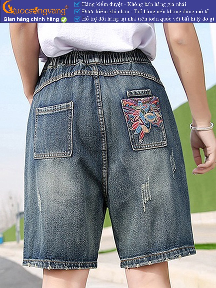Quần short jean nữ rách phong cách tự do GLQ119