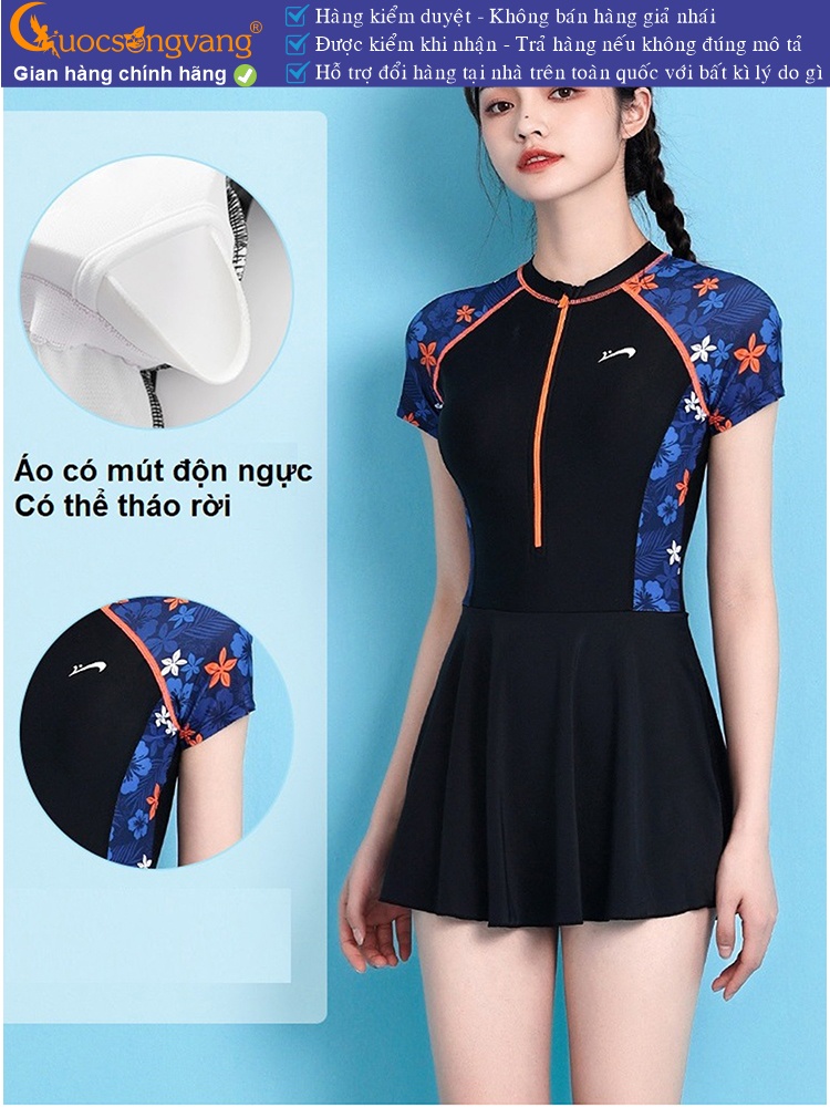 Bộ đồ bơi thể thao nữ bộ đồ đi biển nữ ngắn tay GLSWIM110