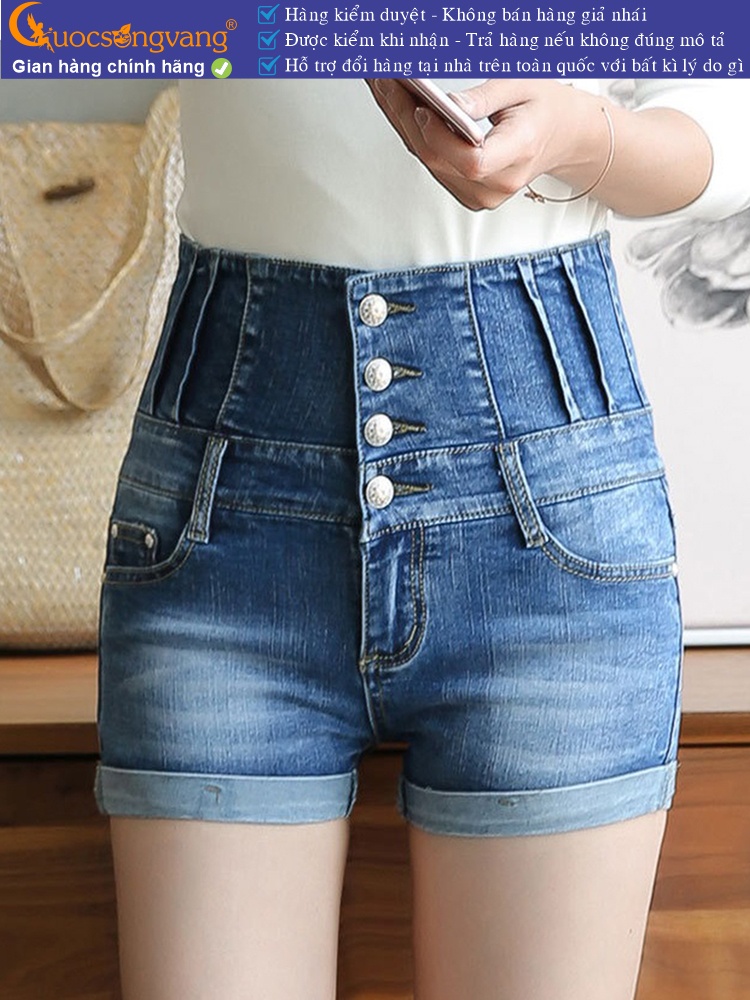 Quần short nữ lưng cao dáng ôm GLQ066