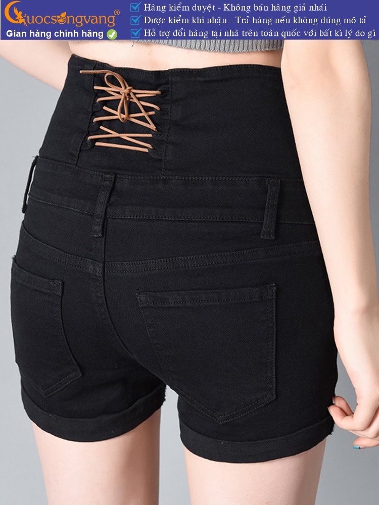 Quần short nữ lưng cao dáng ôm GLQ066