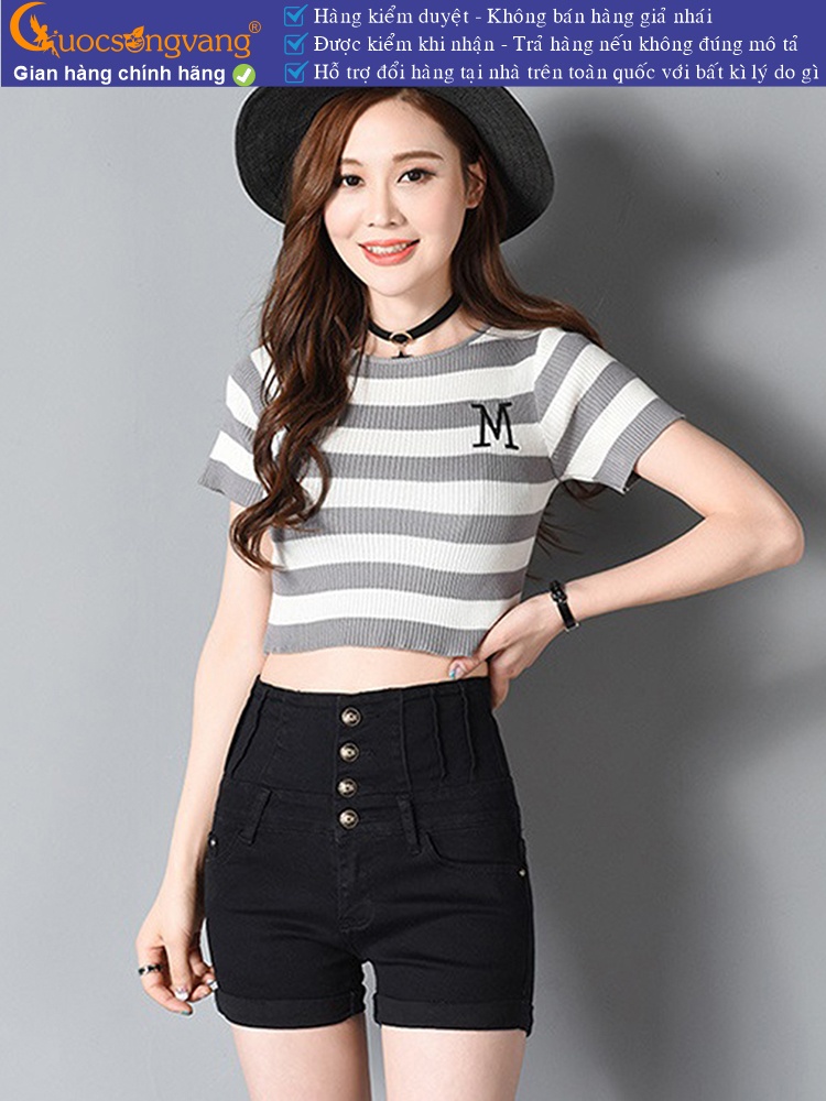 Quần short nữ lưng cao dáng ôm GLQ066