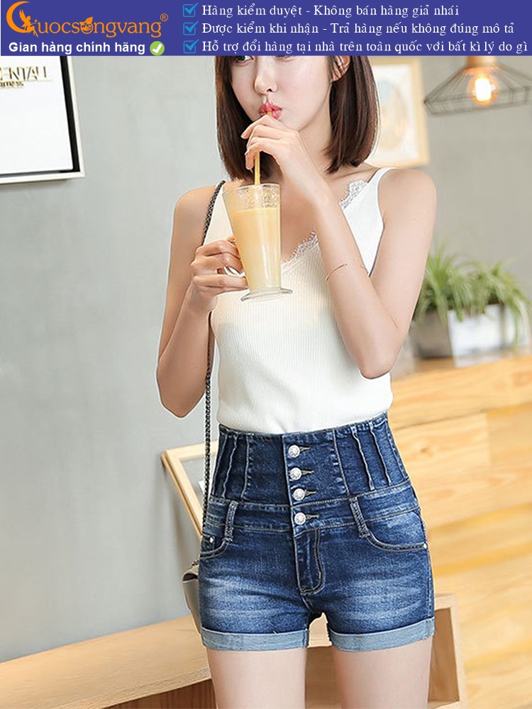Quần short nữ lưng cao dáng ôm GLQ066