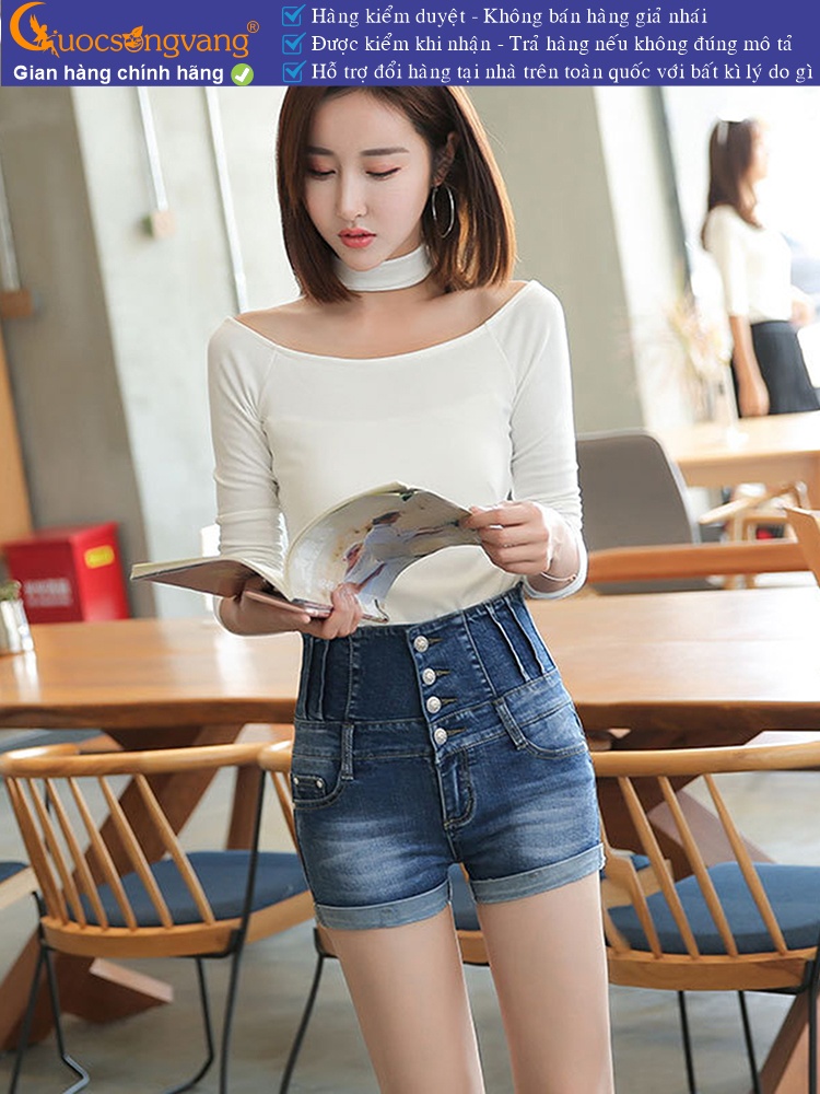 Quần short nữ lưng cao dáng ôm GLQ066