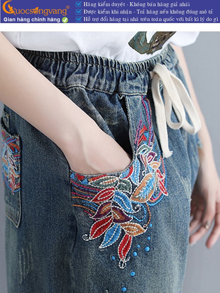 Quần short jean nữ rách phong cách tự do GLQ119