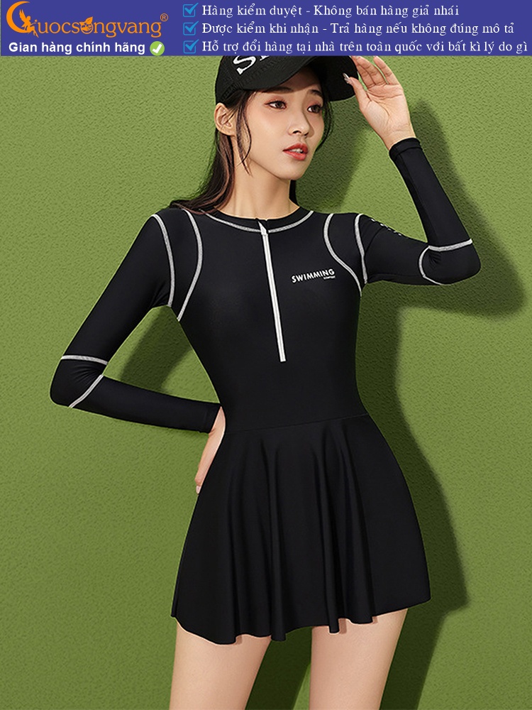 Đồ bơi nữ kiểu thể thao đồ bơi dài tay phong cách thể thao GLSWIM105