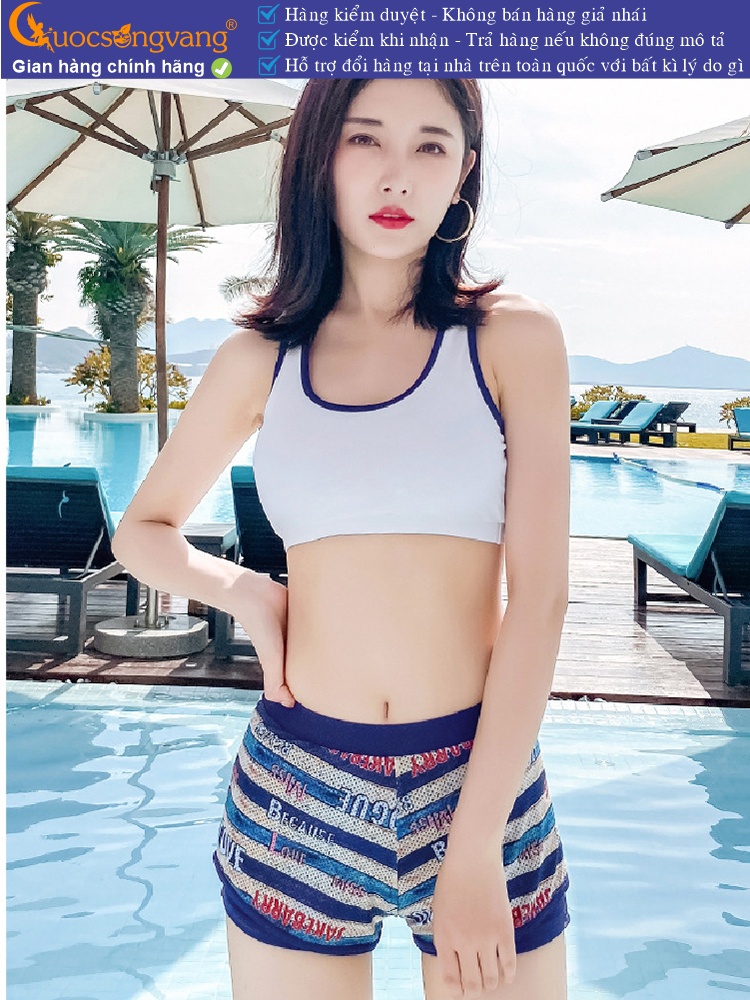 Bộ đồ bơi 3 mảnh áo ngực quần đùi và áo thun GLSWIM096