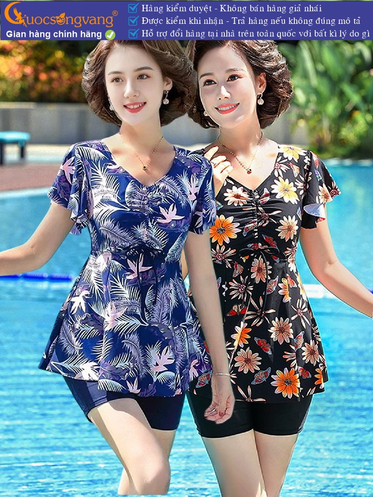 Bộ đồ bơi trung niên nữ big size kèm quần short GLSWIM092