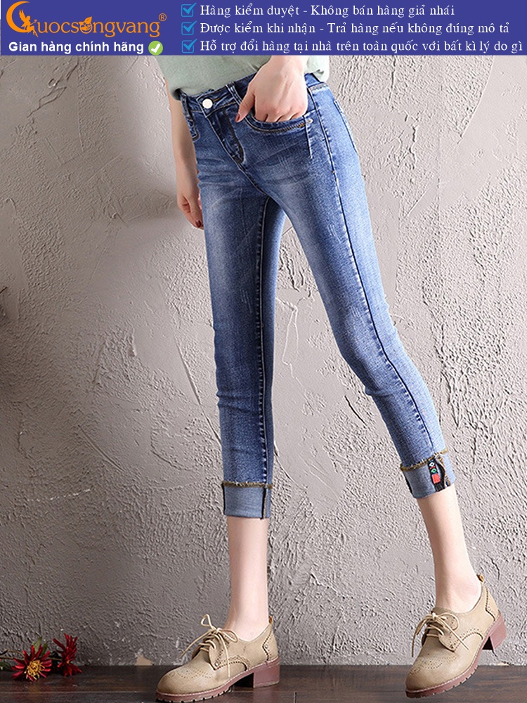 Quần lửng nữ dáng ôm mài nghệ thuật GLQ091