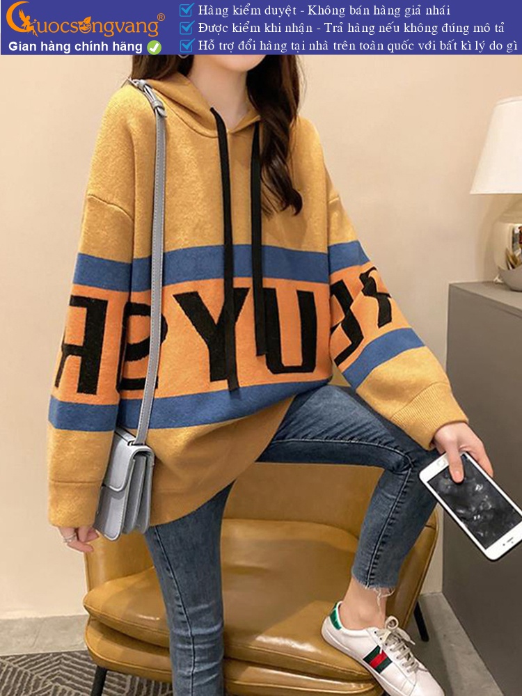 Áo len nữ hoodie có nón GLA320