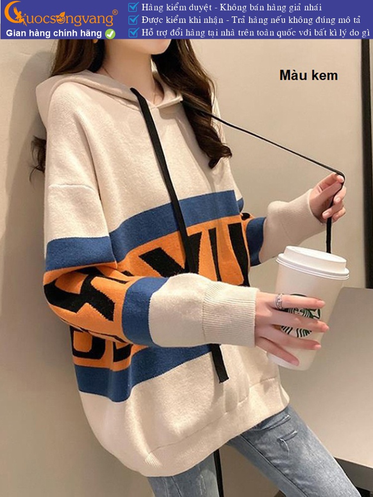 Áo len nữ hoodie có nón GLA320