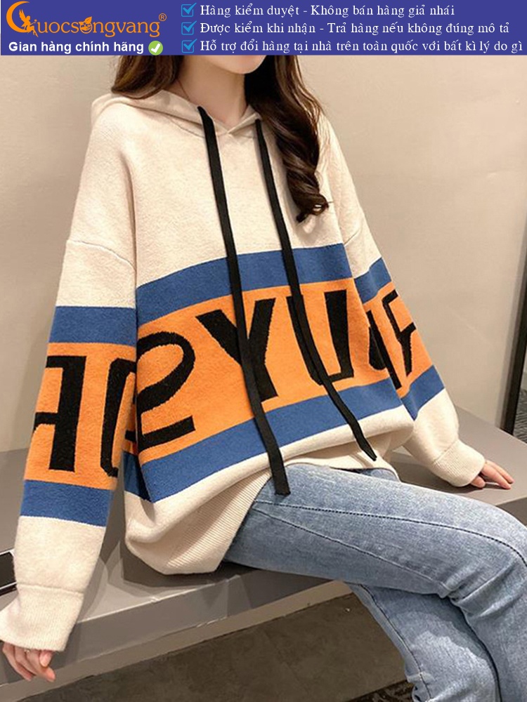 Áo len nữ hoodie có nón GLA320