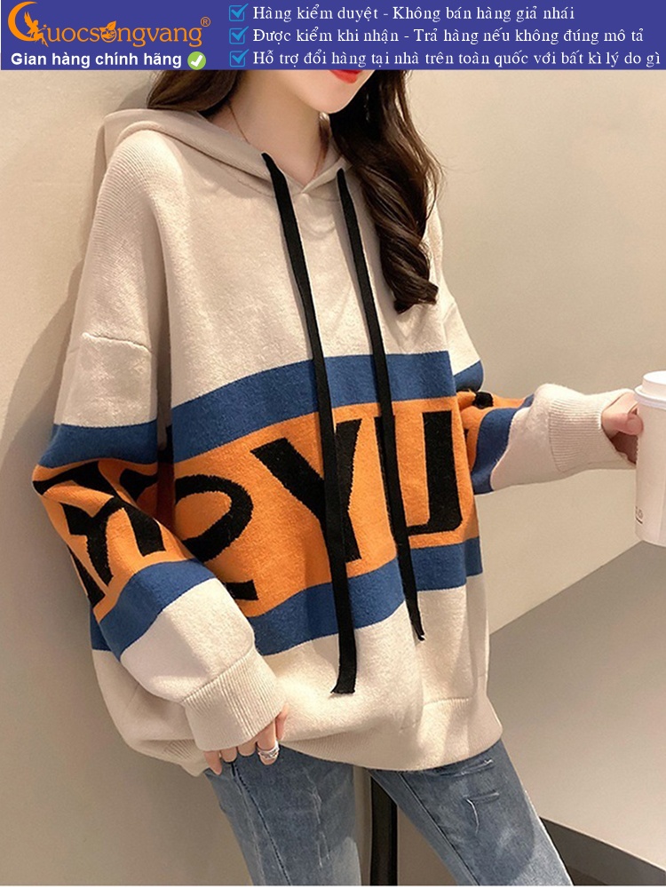 Áo len nữ hoodie có nón GLA320