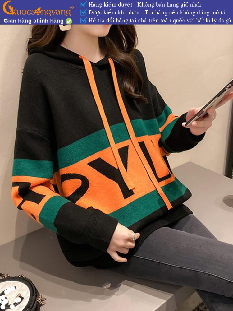 Áo len nữ hoodie có nón GLA320