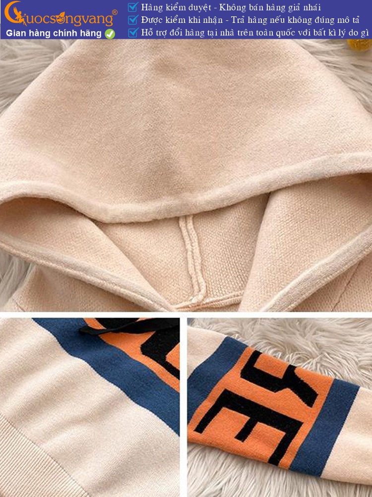 Áo len nữ hoodie có nón GLA320