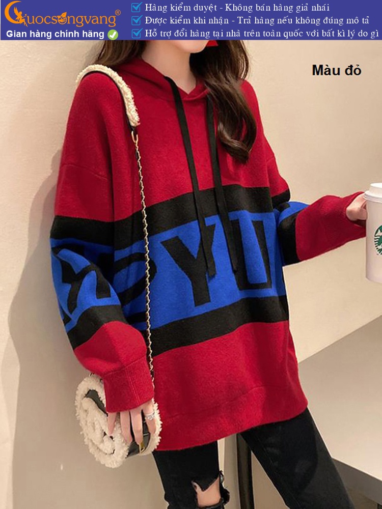 Áo len nữ hoodie có nón GLA320