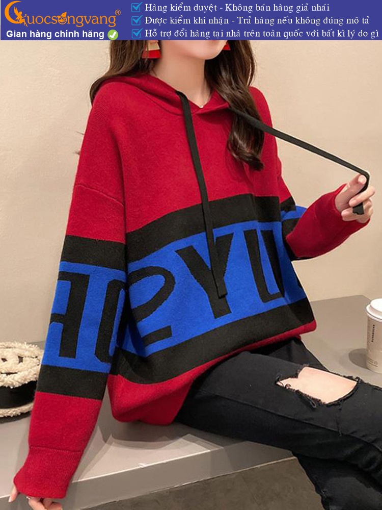 Áo len nữ hoodie có nón GLA320