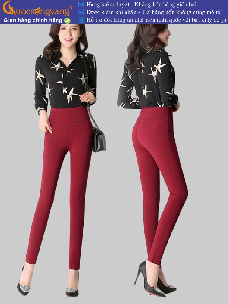 quần legging nữ lưng cao bản lớn quần skinny nữ 4 chiều GLQ047