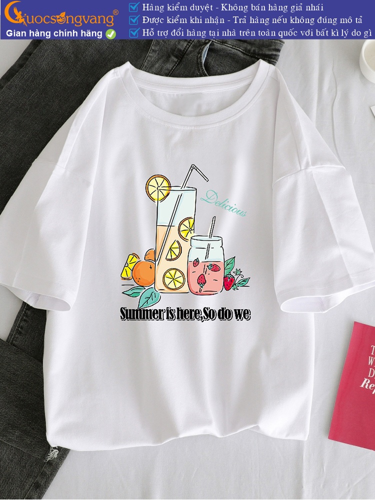 Áo thun nữ cổ tròn in mickey vải cotton chải kỹ  GLA315
