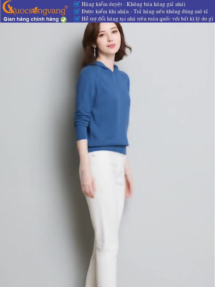 Áo len hoddie nữ có nón GLA243