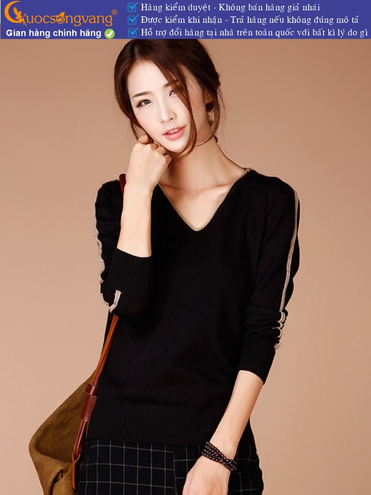 Áo len nữ cổ tim dài tay GLA241
