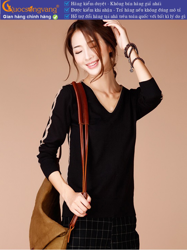 Áo len nữ cổ tim dài tay GLA241