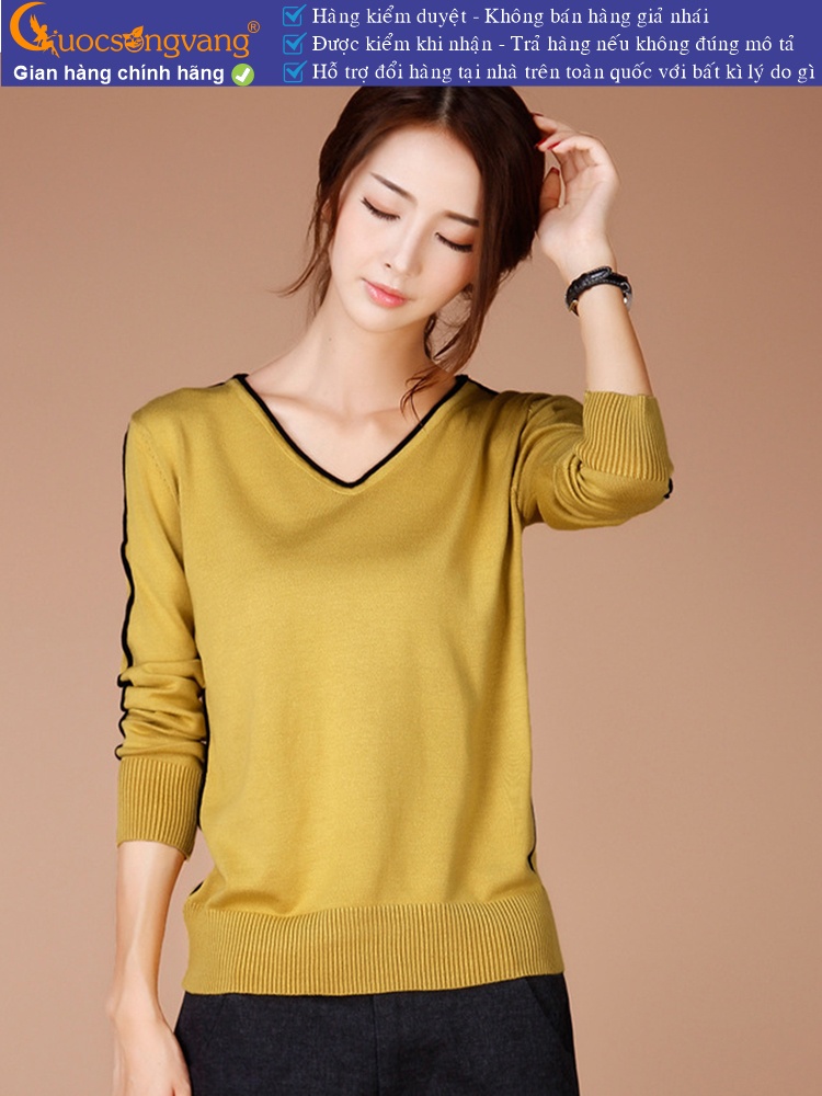 Áo len nữ cổ tim dài tay GLA241