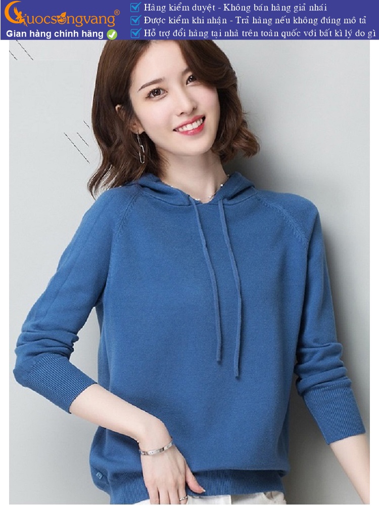 Áo len hoddie nữ có nón GLA243
