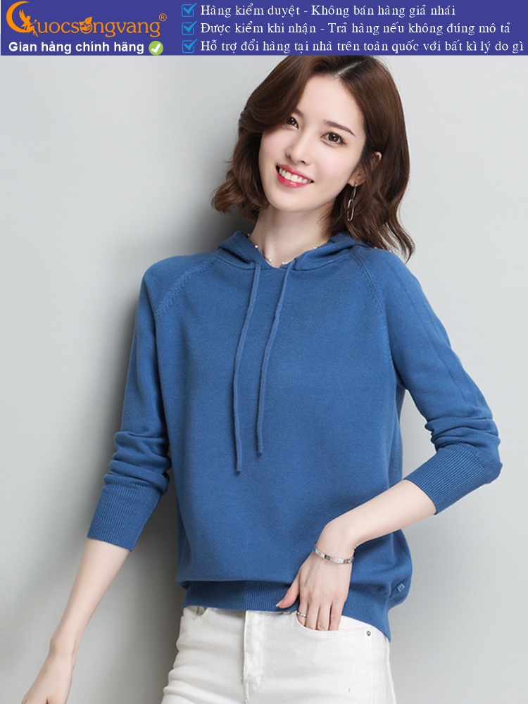 Áo len hoddie nữ có nón GLA243