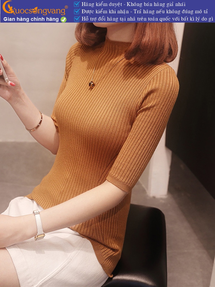 Áo len nữ tay lỡ dáng ôm len gân dọc GLA254