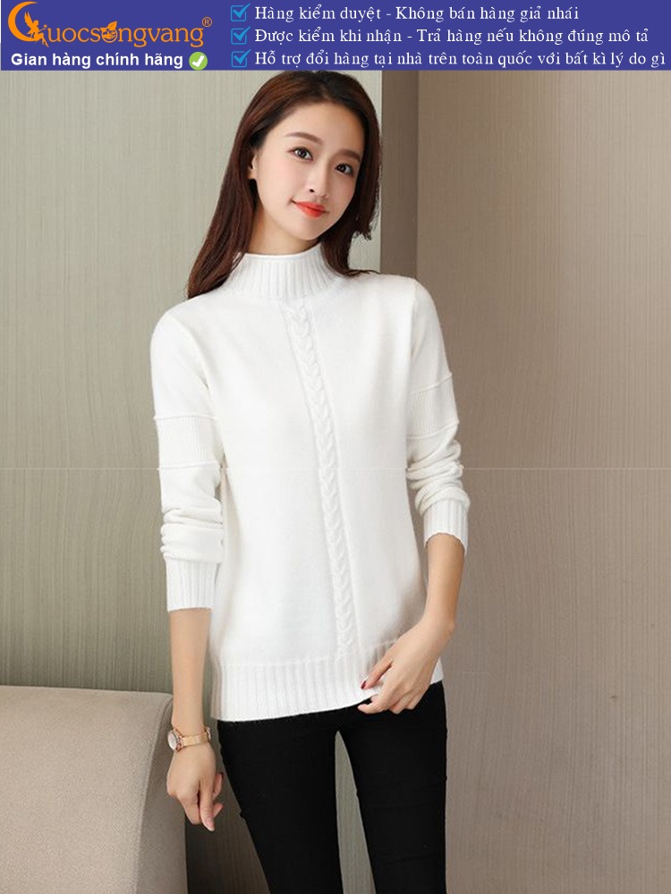 Áo len nữ lông cừu dài tay len gân GLA295