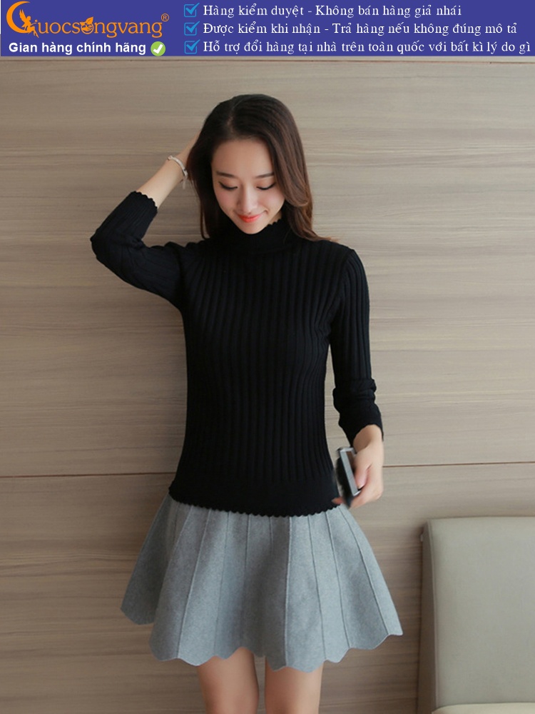 Áo len nữ dài tay áo cổ cao GLA220