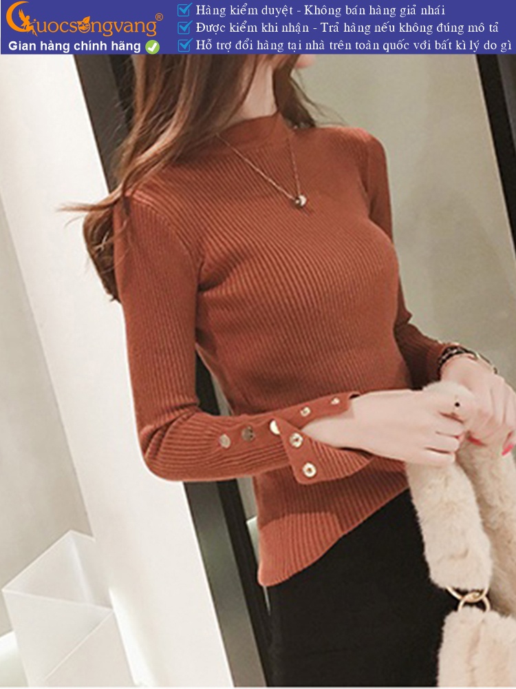 Áo len nữ dài tay ống nút GLA151