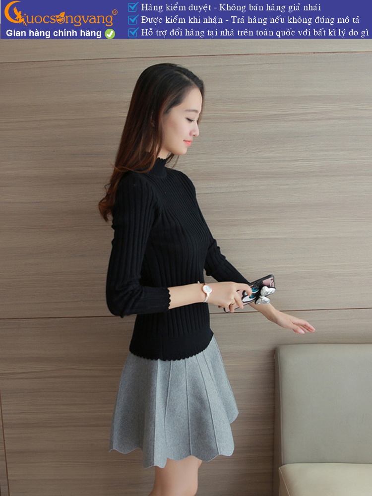 Áo len nữ dài tay áo cổ cao GLA220
