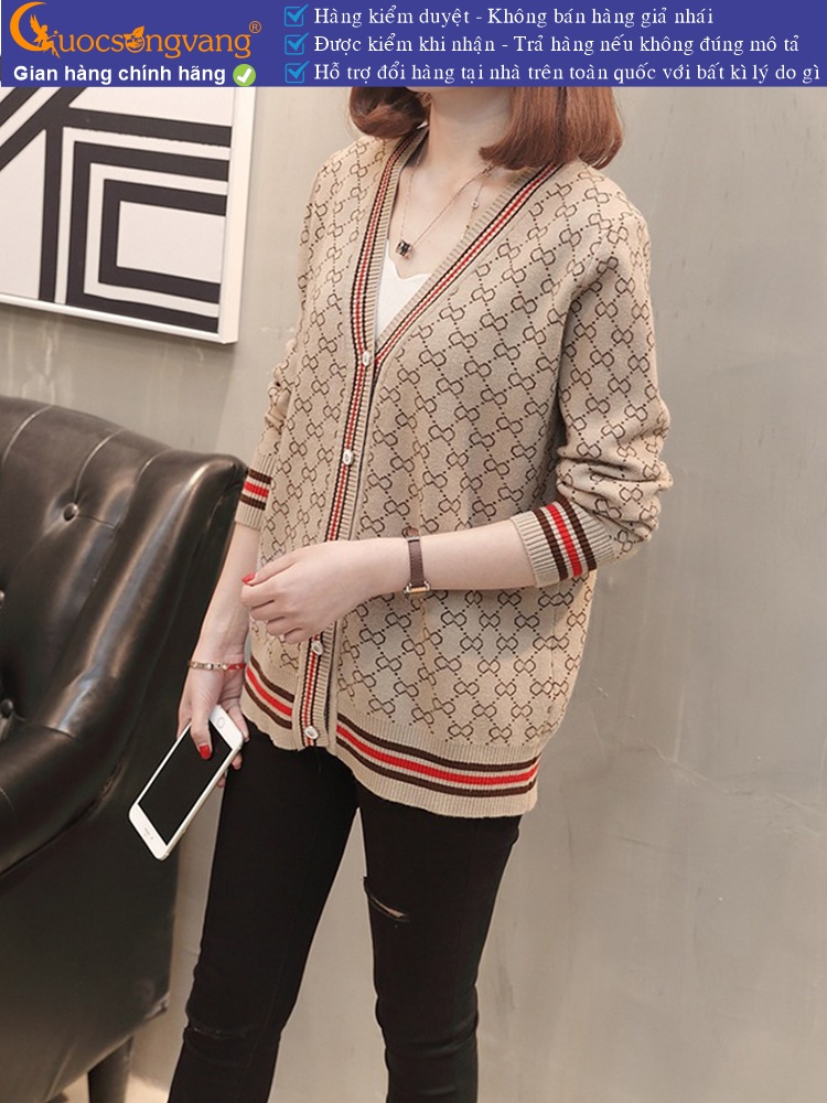 Áo khoác len nữ cài cúc trước GLA225