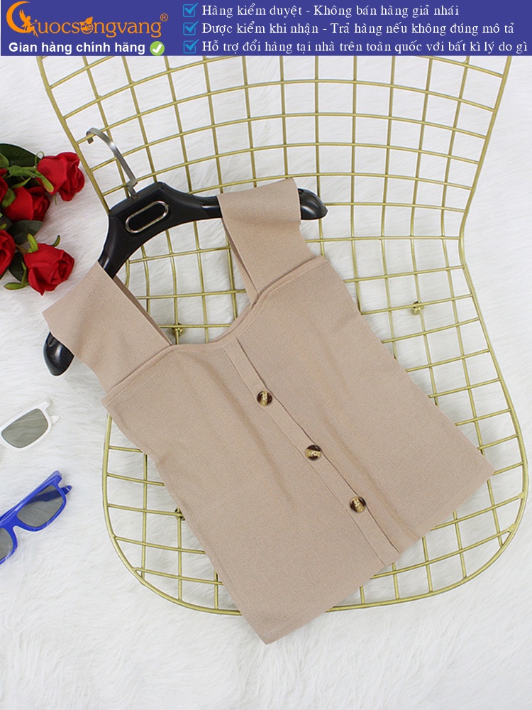 Áo ba lỗ nữ dệt kim crop top mùa hè GLA271