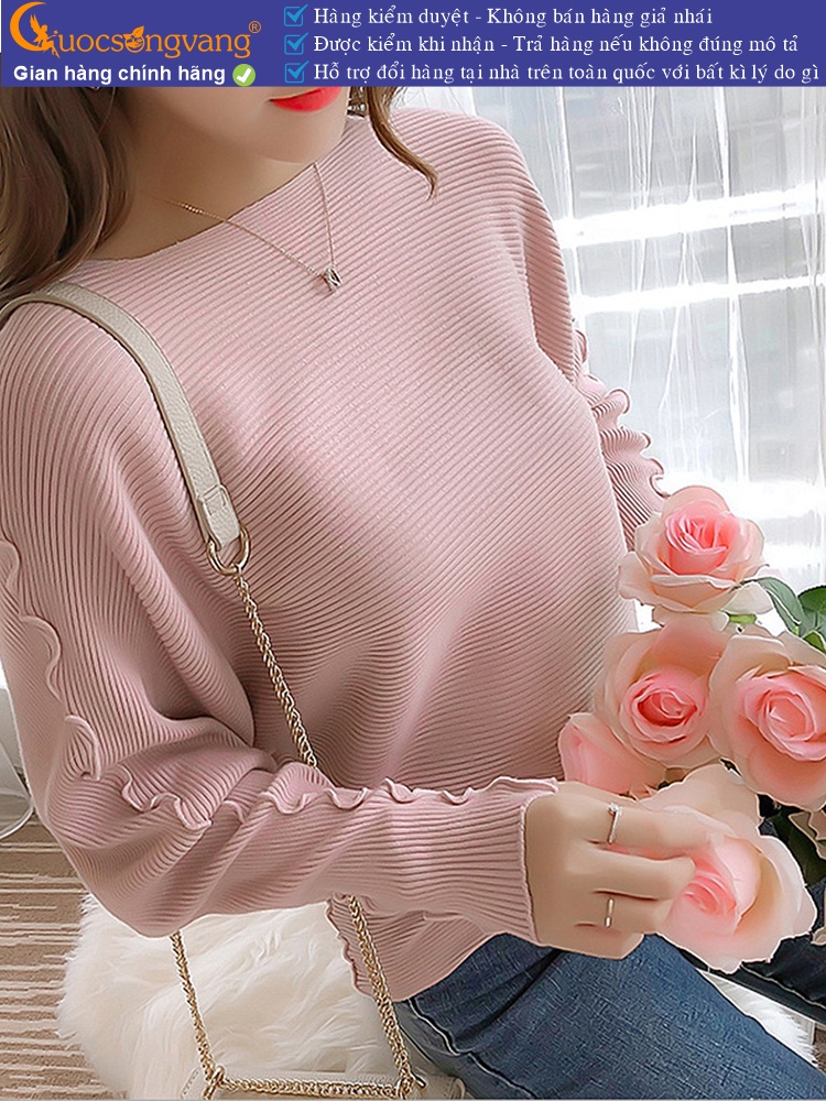 Áo len nữ cánh dơi cổ tròn GLA279