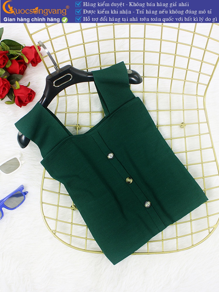 Áo ba lỗ nữ dệt kim crop top mùa hè GLA271