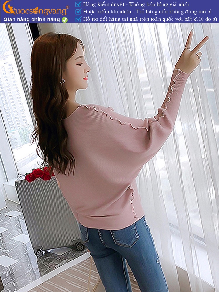 Áo len nữ cánh dơi cổ tròn GLA279