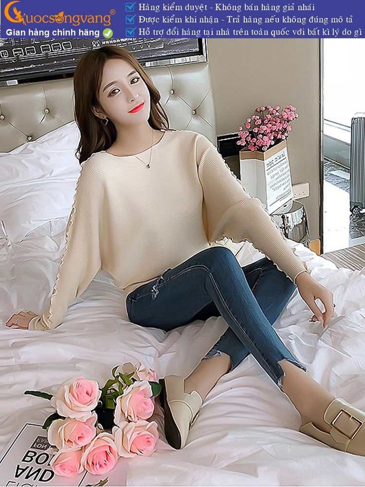 Áo len nữ cánh dơi cổ tròn GLA279