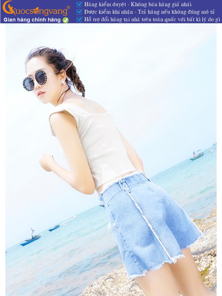 Áo ba lỗ nữ dệt kim crop top mùa hè GLA271