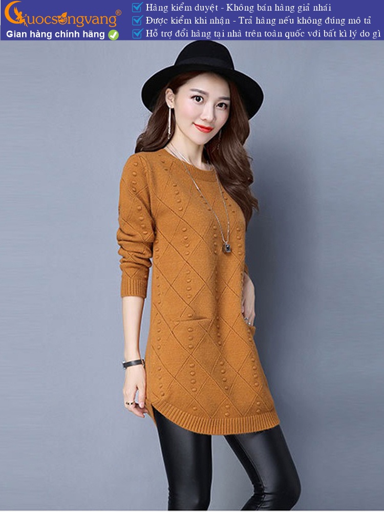 Áo len nữ vạt bầu dài tay GLA118