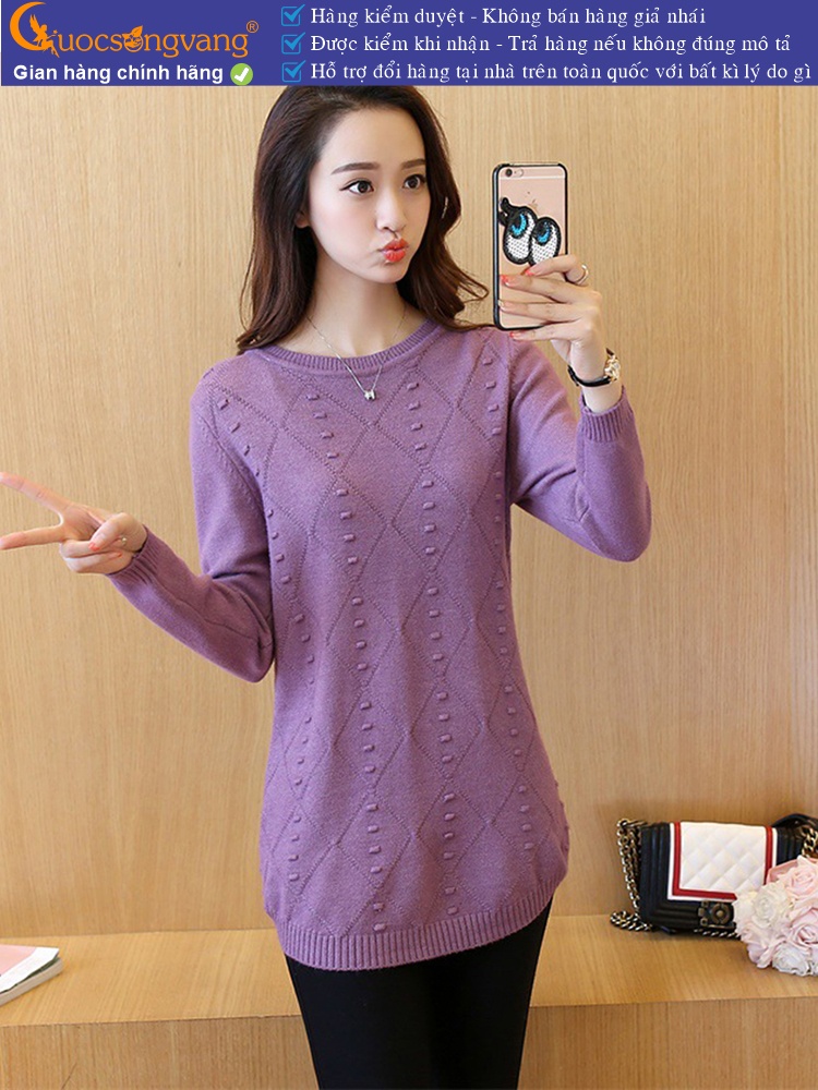 Áo len nữ vạt bầu dài tay GLA118