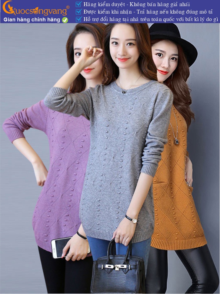 Áo len nữ vạt bầu dài tay GLA118