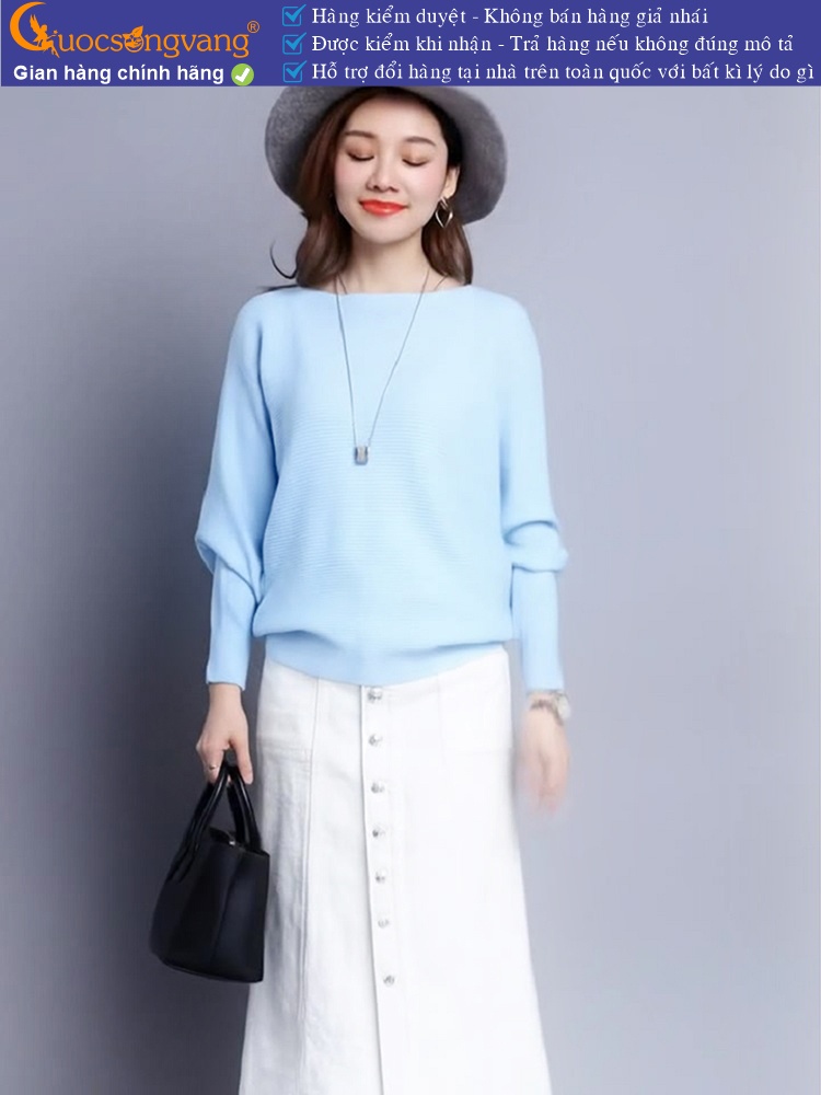 Áo len nữ cánh dơi len chải kỹ GLA206