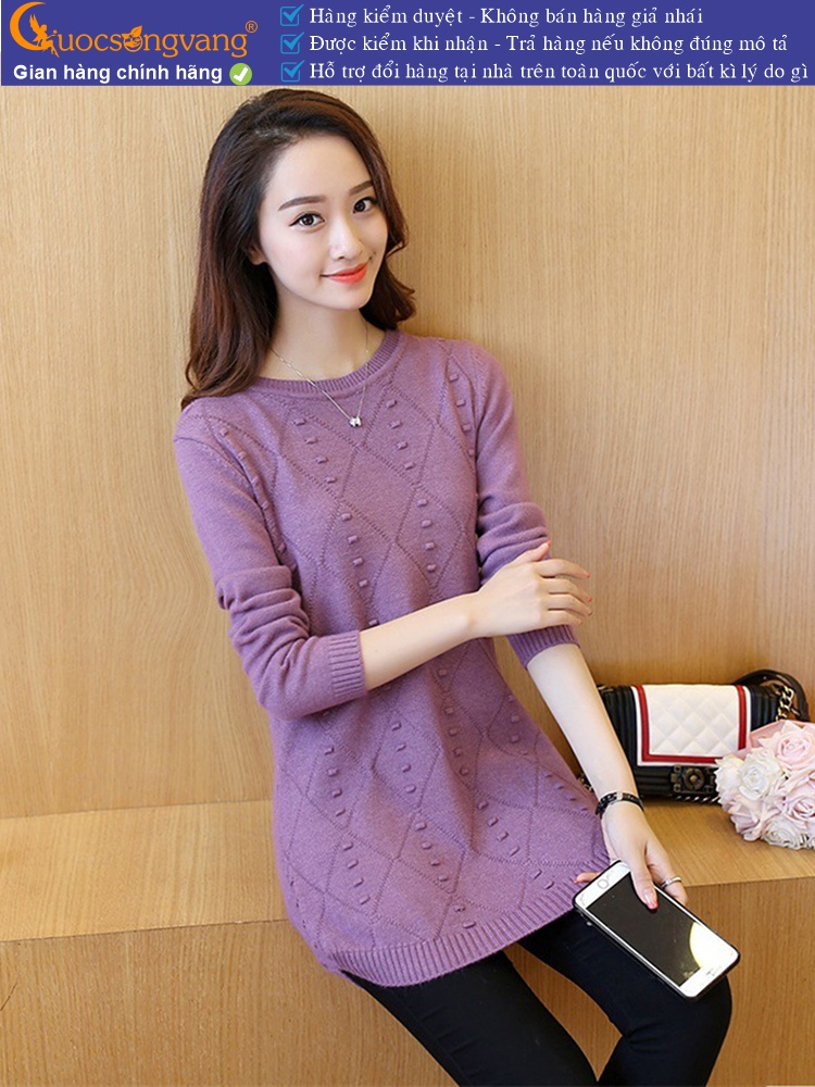Áo len nữ vạt bầu dài tay GLA118
